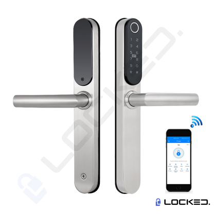 Yala Smart, Locked T01, Inox, Access Amprenta, Cod, Card, Aplicatie, pentru usi PVC, MDF, Lemn