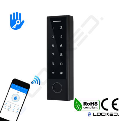 Control Acces C01 - Black,Access Amprenta, Cod, Card, Aplicatie, pentru usi si porti