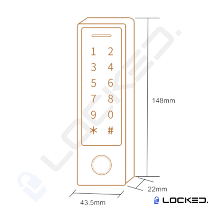 Control Acces C01 - Black,Access Amprenta, Cod, Card, Aplicatie, pentru usi si porti