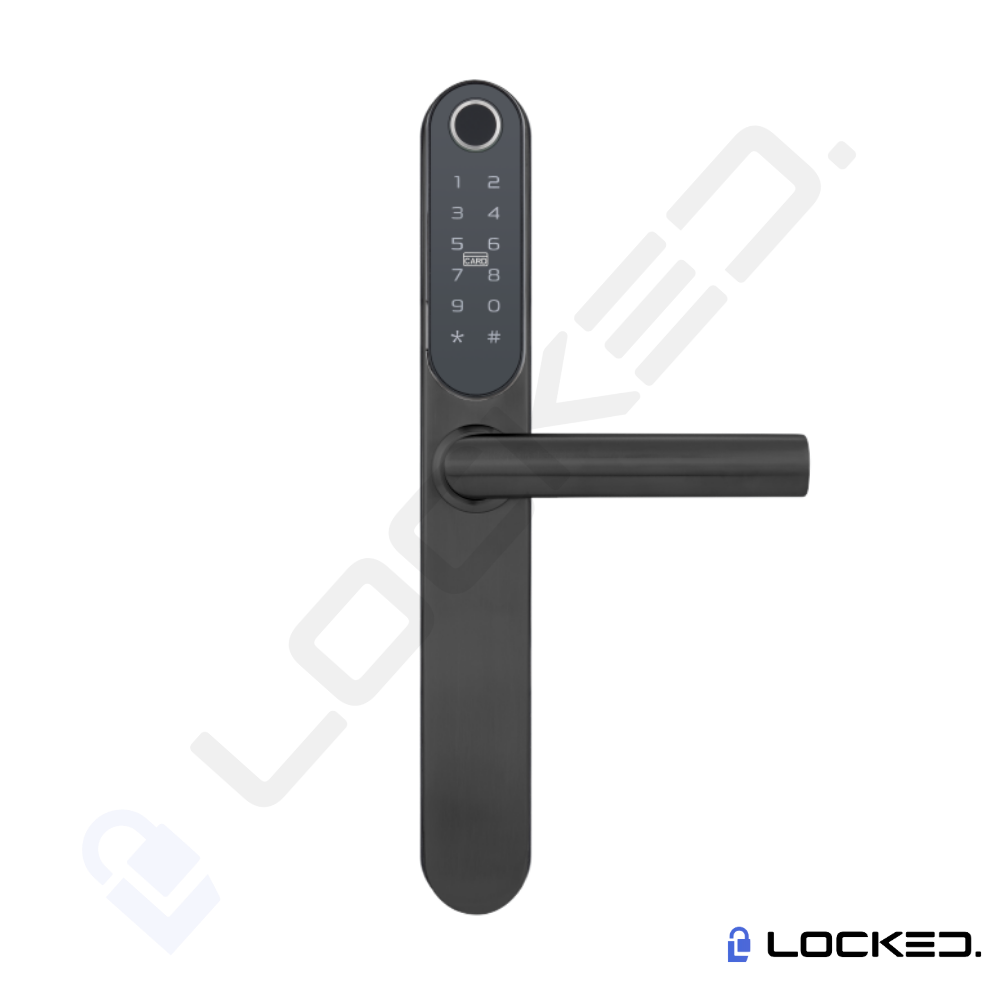 Yala Smart, Locked T01 Black, Inox, Access Amprenta, Cod, Card, Aplicatie, pentru usi PVC, MDF, Lemn