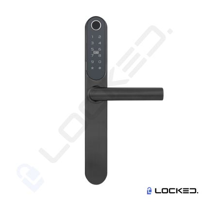 Yala Smart, Locked T01 Black, Inox, Access Amprenta, Cod, Card, Aplicatie, pentru usi PVC, MDF, Lemn