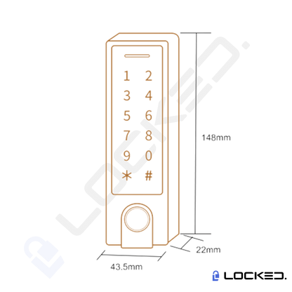Control Acces C01 - Inox,Access Amprenta, Cod, Card, Aplicatie, pentru usi si porti
