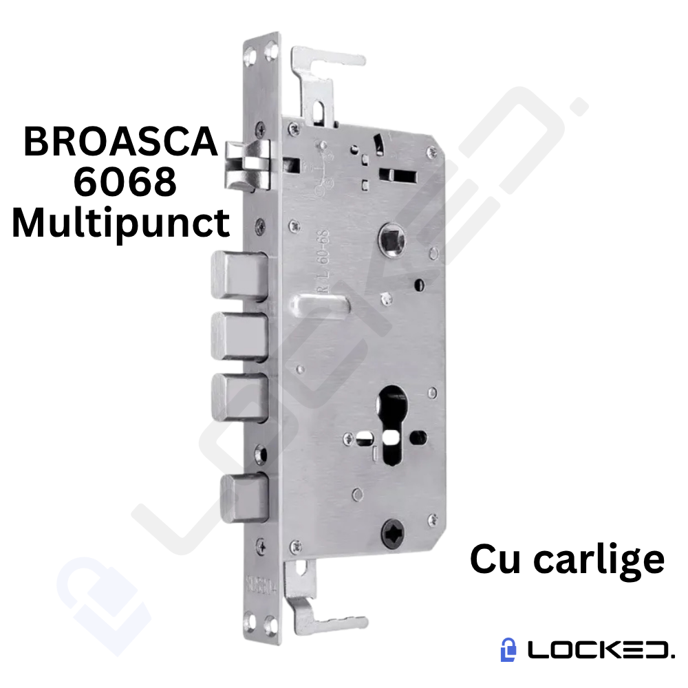 Broasca 6068 MultiPunct placa de 24cm, cu blocare prin ridicare, pentru Yale Smart