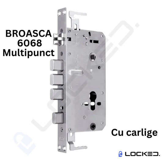 Broasca 6068 MultiPunct placa de 24cm, cu blocare prin ridicare, pentru Yale Smart