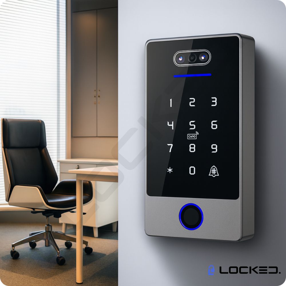 Control Acces C02 - Face ID, Access Recunoastere Faciala, Amprenta, Cod, Card, Aplicatie, pentru usi si porti