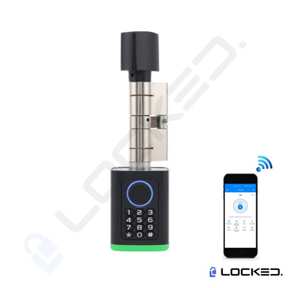 Cilindru (butuc) Smart, Locked X01, Black, Access Amprenta, Cod,, Aplicatie, pentru usi MDF, Metalice, Termopan