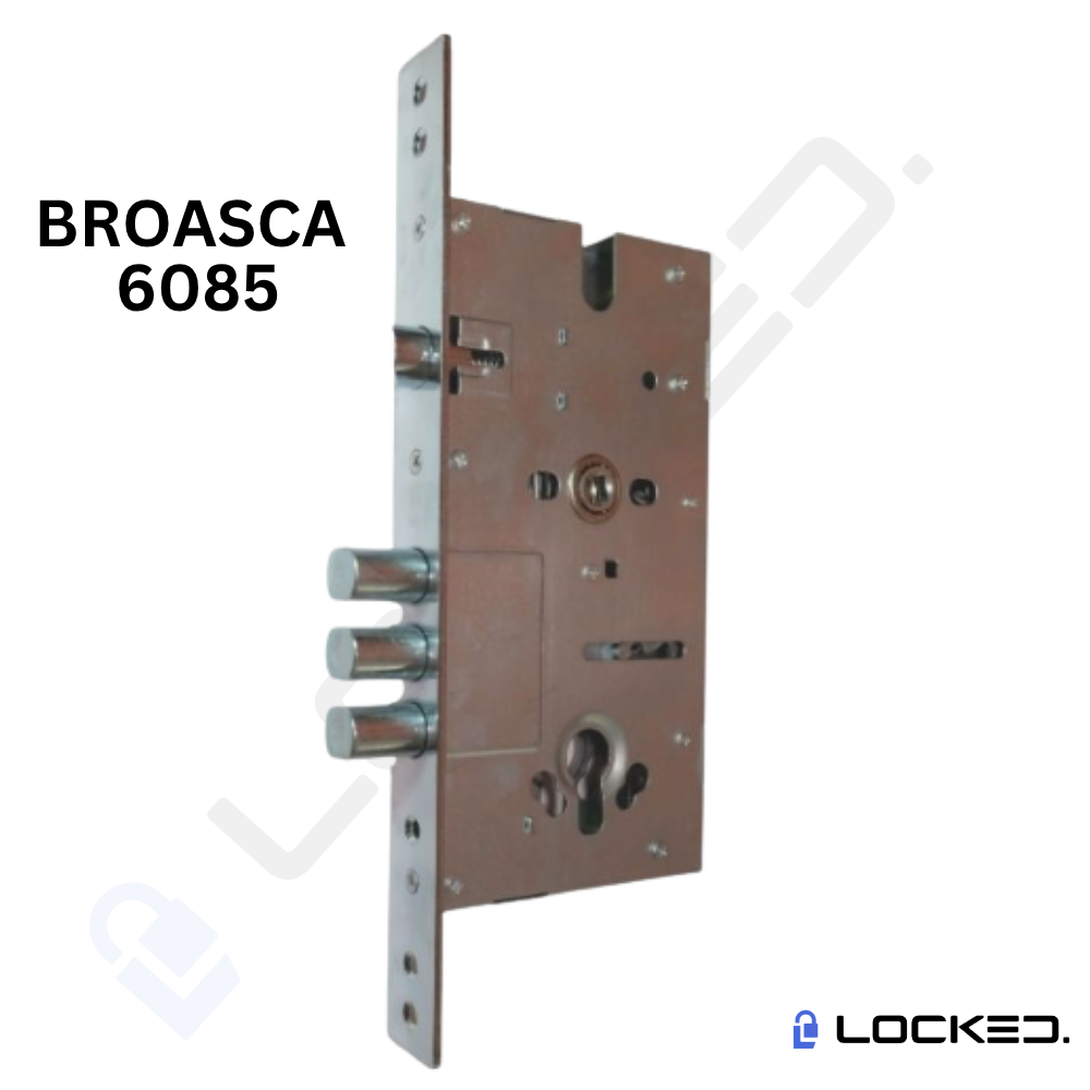 Broasca 6085 placa de 30cm, usi metalice, cu blocare prin ridicare, pentru Yale Smart